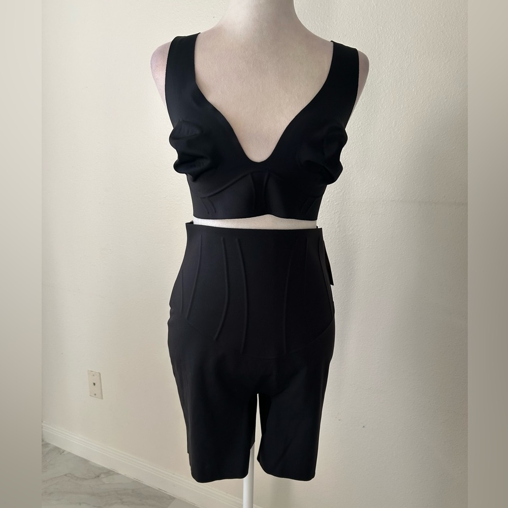 SKIMS Classic Black, Onyx Shapewear Bra (XL) Waistrainer Shorts (L), NWT